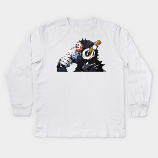 Banksy Music Monkey Kids Long Sleeve T-Shirt